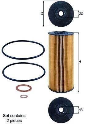 Масляний фільтр двигуна Mahle Original OX137D1S ціна, від 7.64 USD